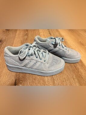 Adidas Kids Light Blue Suede Sneakers - Casual Sport Shoes